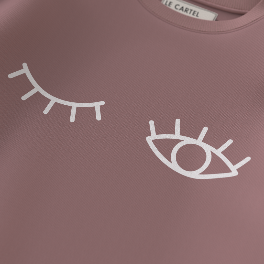 CLIN D’ŒIL・Crewneck unisexe・Rose poussière