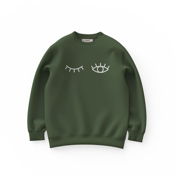CLIN D’ŒIL・Crewneck unisexe・Vert sauge
