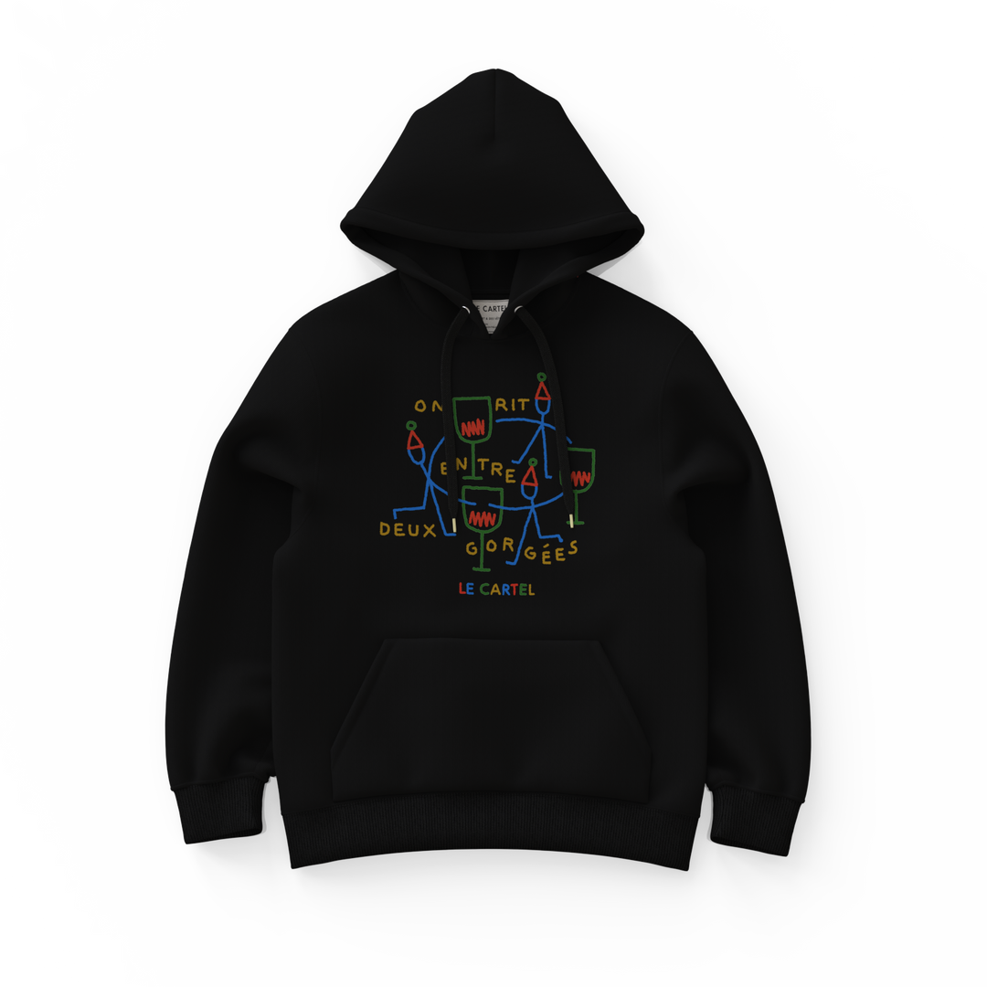 ENTRE DEUX GORGÉES・Hoodie unisexe・Noir