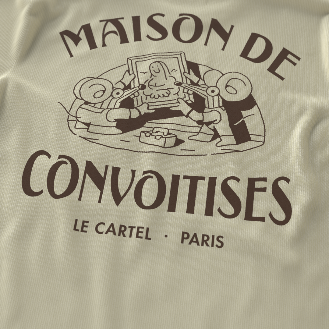 MAISON DE CONVOITISES・T-shirt ample unisexe・Blanc cassé