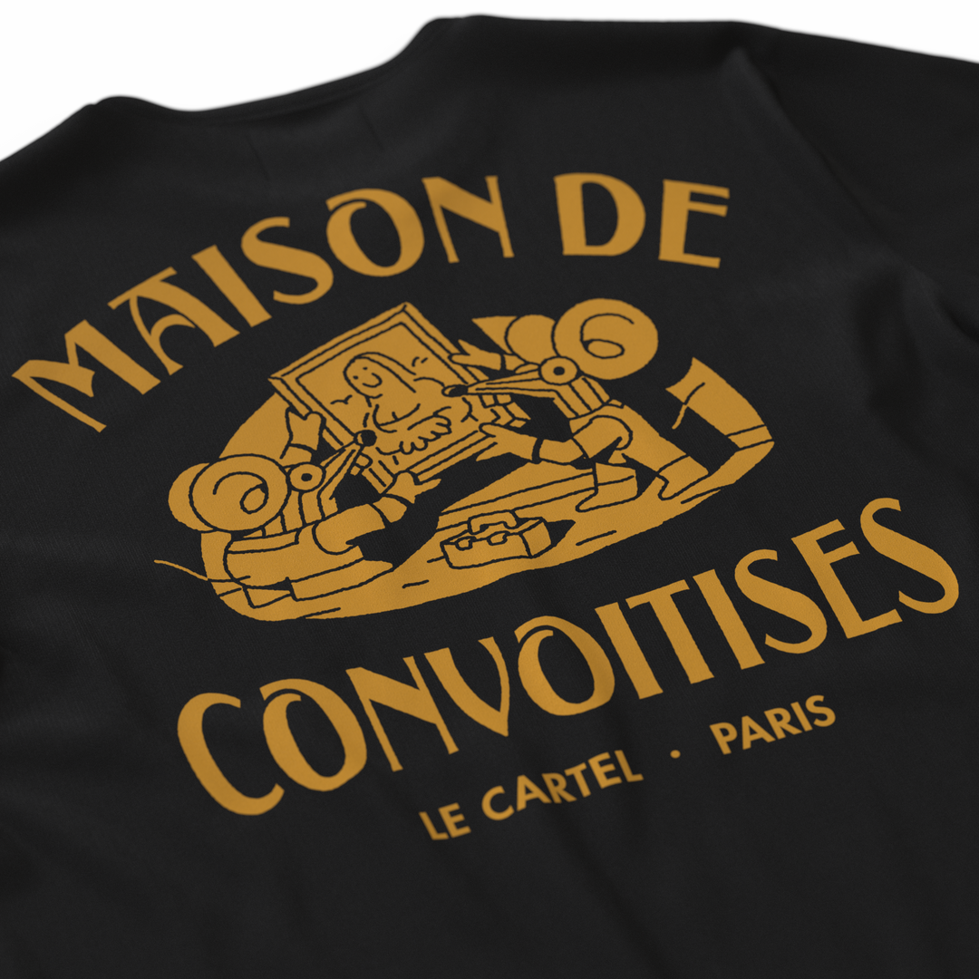 MAISON DE CONVOITISES・T-shirt ample unisexe・Noir