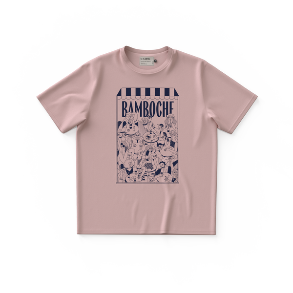BAMBOCHE・T-shirt unisexe・Rose poudré