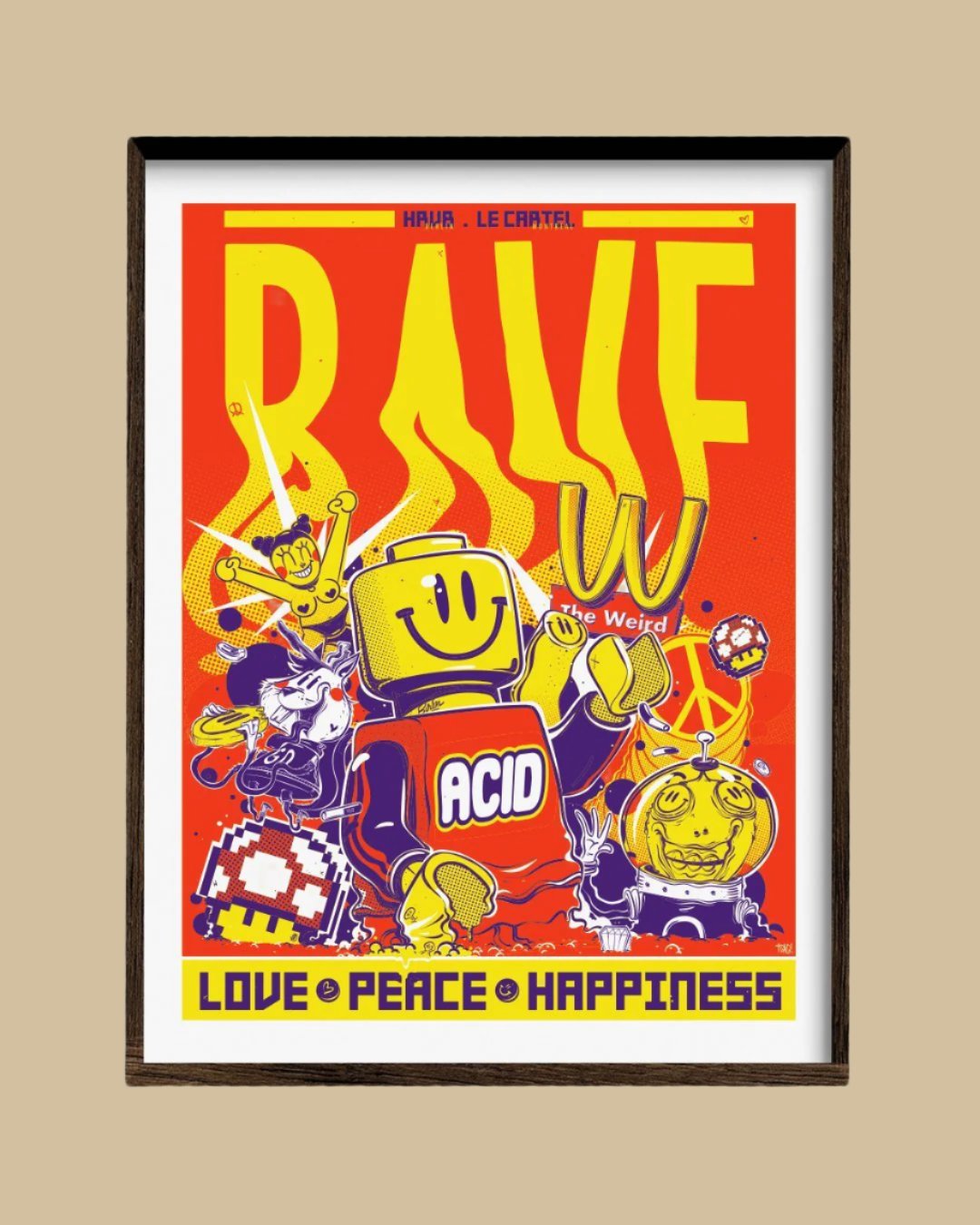 RAVE・Sérigraphie papier - Le Cartel